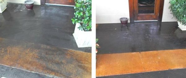 Before & After Concrete Cleaning In Lafayette & Lafayette, LA