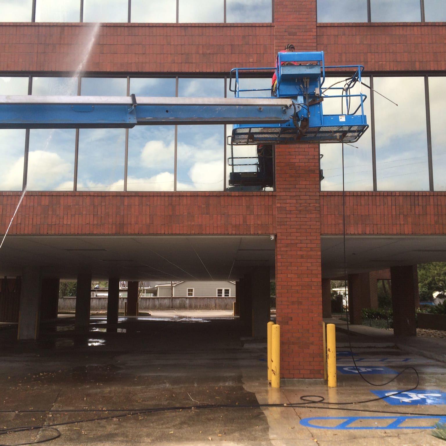 Pressure Washing & Window Cleaning Service Lafayette LA Pressure Washing and Window Cleaning Keeping your windows, storefront, concrete sidewalk, and the rest of your building exterior clean presents a professional image to your clients making them more likely to trust the products and services your company provides. Our Pressure Washing and Window Cleaning Service is the solution to that need and we provide Louisiana business owners a way to achieve and keep that clean image without the hassle. Our Services Include: Commercial Pressure Cleaning - Building washing, parking lot cleaning, graffiti removal, and more Commercial Window Cleaning - Window washing, interior, and exterior window cleaning Oilfield Cleaning Services - Keep excess oil, grit, and grime clear of your equipment Unlike national commercial property maintenance companies, we don't use subcontractors – further ensuring that we keep our quality standards the highest in the region. We also service Texas, Mississippi, and Arkansas for routine servicing. If you are interested in our services but you are outside our service area, please give us a call and we can find an option that will work for you.